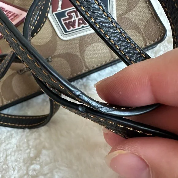 NWT! Coach F88921 Star Wars Hayden Foldover Crossbody Clutch In Signature Canvas - Picture 13 of 14